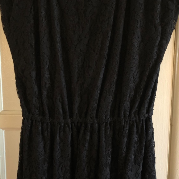 Bebop Black Lace Cinched Waist Dress - Picture 3 of 4